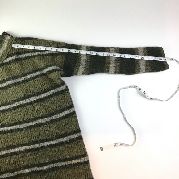 Free People Alpaca Blend Sid Green Striped Tunic - Picture 10 of 10